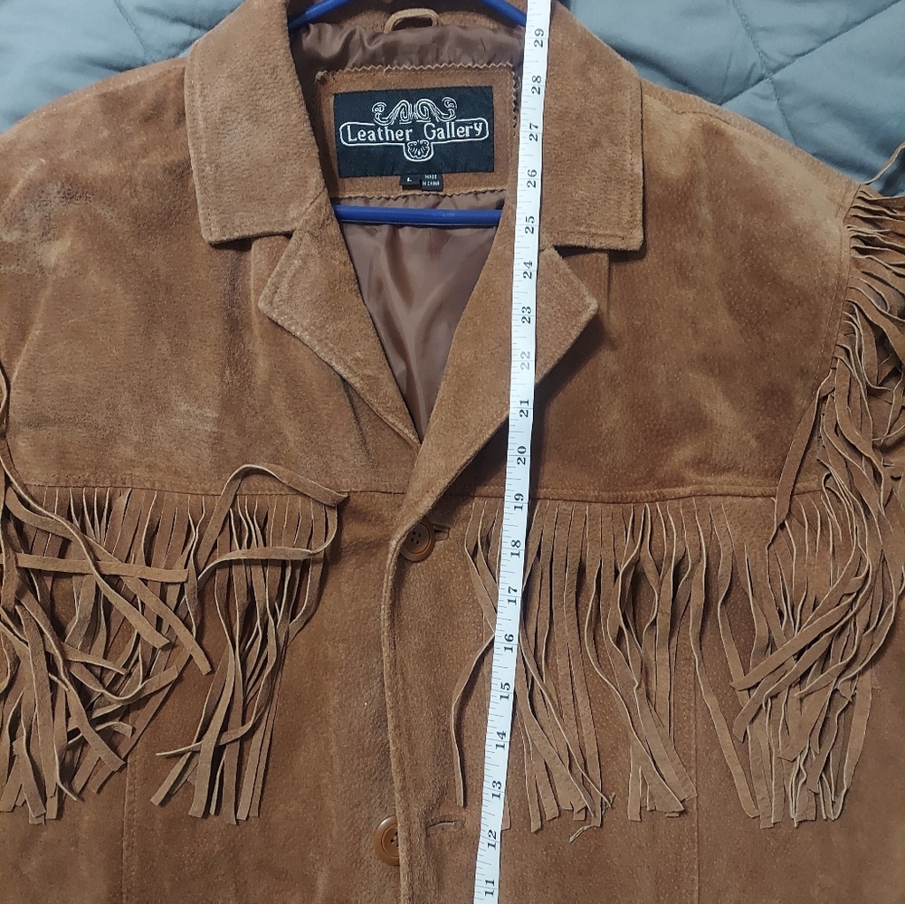 Vintage Leather Gallery Brown Fringe Jacket - Picture 12 of 12